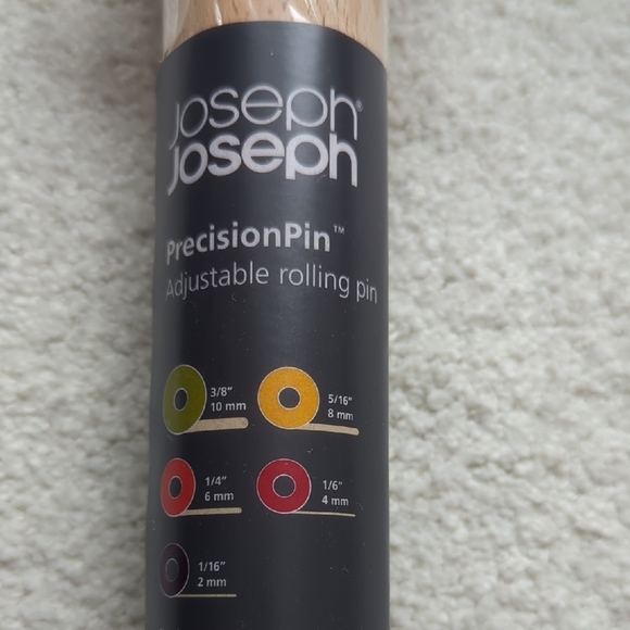 Joseph Precision Pin Adjustable Rolling Pin with Colorful Rings - Picture 2 of 9